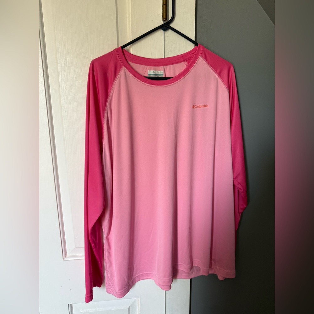 Columbia Gradient Pink Long Sleeve Top
